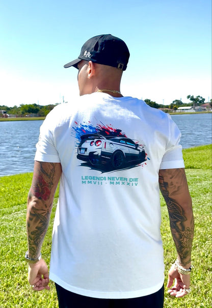 VG R35 LEGENDS NEVER DIE . TEAL . TEE